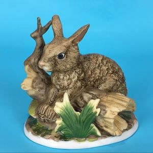 HOMCO Vintage Rabbit Porcelain Figurine EUC